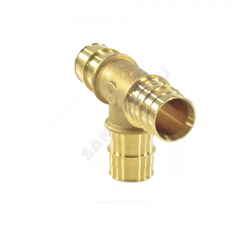 Тройник для PE-X труб радиальный латунь Дн 25 РОС