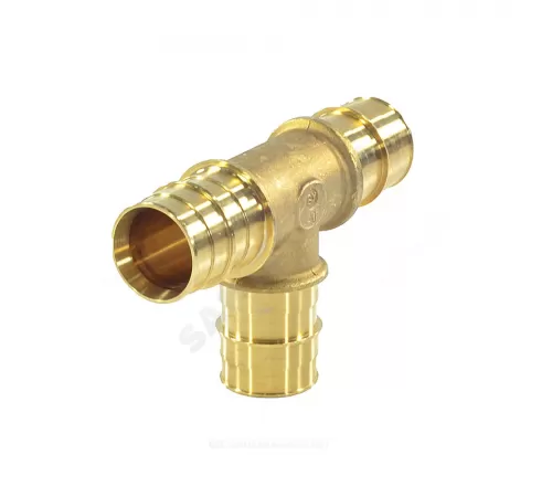 Тройник для PE-X труб радиальный латунь Дн 25 РОС