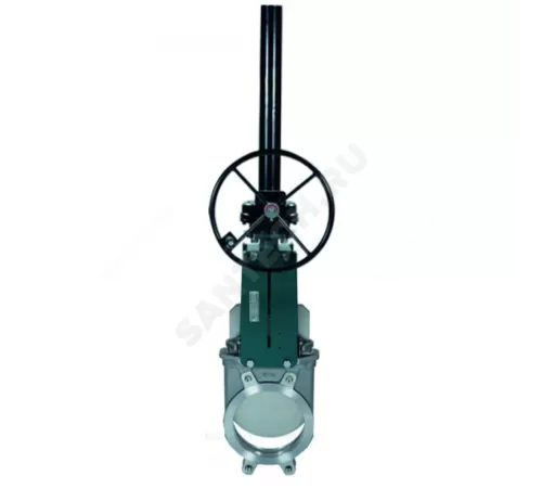 Задвижка шиберная односторонняя нерж VG6400-08MM Ду 450 Ру7 межфл с редуктором уплотнение: металл Tecofi VG6400-08MM0450