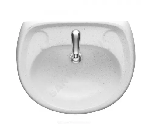 Умывальник подвесной Воротынский 57 1 отверстие под смеситель по центру крап на белом Santeri 1.3111.7.S01.10B.0