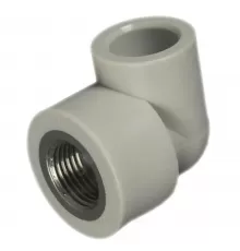 Угольник PP-R комбинированный серый Дн 32х3/4" ВР для PP-R RTP (РосТурПласт) 11044