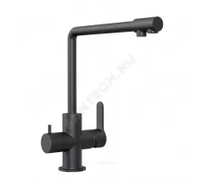 Смеситель для кухонной мойки ручка сбоку одноручный излив с каналом для питьевой воды STEEL Профсан PSM-307-22