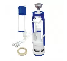 Арматура для бачка сливная/наливная 1/2" нижнее подключение кнопка хром 1/реж РБМ АС-17.2 М