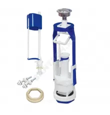 Арматура для бачка сливная/наливная 1/2" нижнее подключение кнопка хром 1/реж РБМ АС-17.2 М