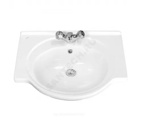 Умывальник мебельный Сатурн 60 1 отверстие под смеситель по центру белый Santeri 1.3121.1.S00.11B.0