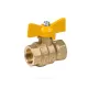 Кран шаровой латунь газ Эксперт Ду 25 Ру40 ВР полнопроходной бабочка Dist 213Б