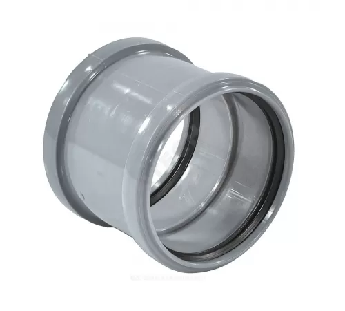 Муфта PP-H двухраструбная серая Дн 40 б/нап в/к RTP (РосТурПласт) 36351