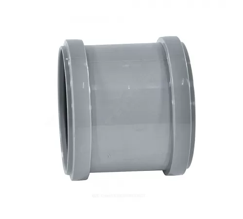 Муфта PP-H двухраструбная серая Дн 40 б/нап в/к RTP (РосТурПласт) 36351