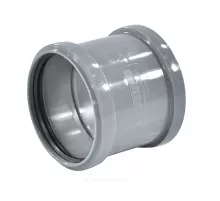 Муфта PP-H двухраструбная серая Дн 40 б/нап в/к RTP (РосТурПласт) 36351