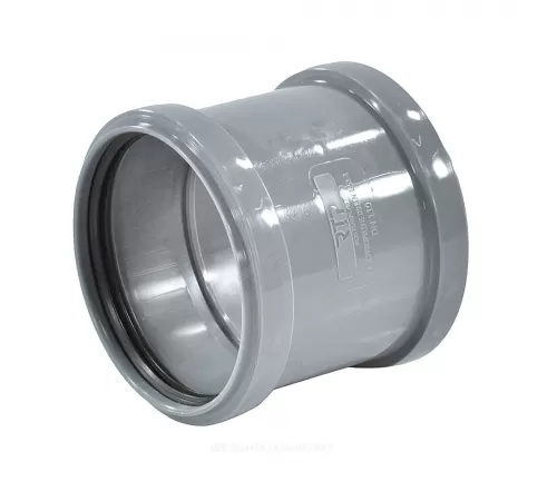 Муфта PP-H двухраструбная серая Дн 40 б/нап в/к RTP (РосТурПласт) 36351