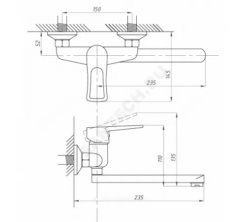 Смеситель для кухонной мойки одноручный ПЛЮС ПСМ-508-017 Профсан PSM-508-017