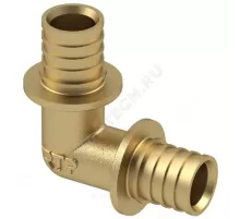 Угольник для PE-X/PE-RT труб аксиальный латунь Дн 20х90гр RTP (РосТурПласт) 28320