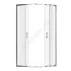 Ограждение душевое Вэлия 800х800х1950 мм без поддона четверть круга угловая прозрачное стекло Santek 1.WH50.1.794