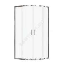 Ограждение душевое Вэлия 800х800х1950 мм без поддона четверть круга угловая прозрачное стекло Santek 1.WH50.1.794