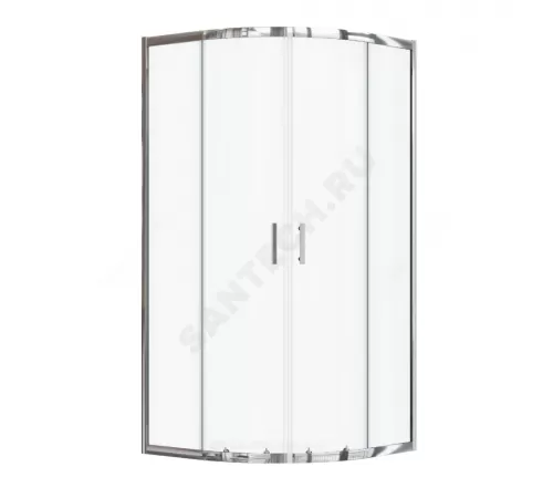 Ограждение душевое Вэлия 800х800х1950 мм без поддона четверть круга угловая прозрачное стекло Santek 1.WH50.1.794