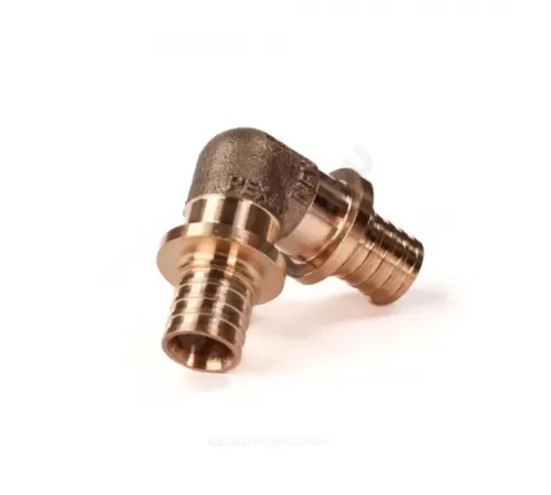 Угольник для PE-X труб аксиальный бронза Дн 16х90гр RX+ Рехау 14570213001