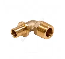 Угольник для PE-X труб аксиальный латунь Дн 32х1" НР MX Рехау 11093521001