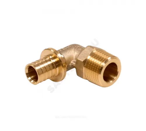 Угольник для PE-X труб аксиальный латунь Дн 32х1" НР MX Рехау 11093521001