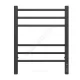 Полотенцесушитель электрический сталь Лесенка 130 Вт 450х600мм 6П со встроенным диммером справа черный муар Сицилия Терминус 4670078543004