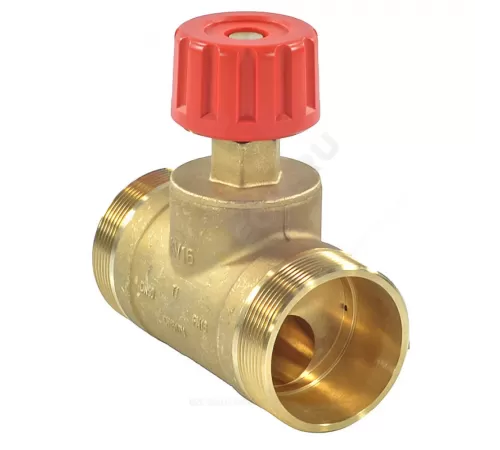 Клапан запорный ручной латунь CDT Ду 50 G2 1/4" A Ру16 НР Kvs=16м3/ч без ниппелей Danfoss 003Z7702