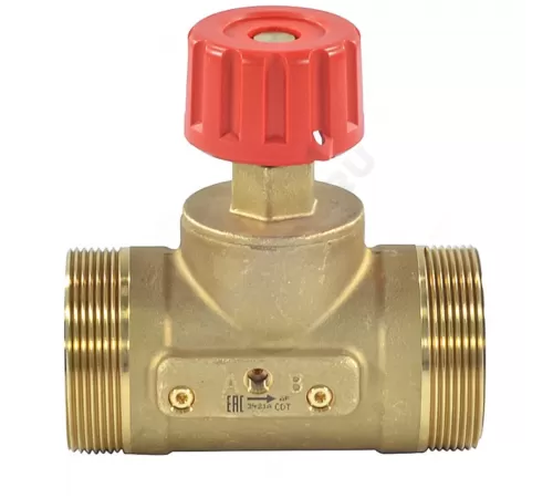 Клапан запорный ручной латунь CDT Ду 50 G2 1/4" A Ру16 НР Kvs=16м3/ч без ниппелей Danfoss 003Z7702