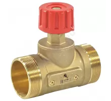 Клапан запорный ручной латунь CDT Ду 50 G2 1/4" A Ру16 НР Kvs=16м3/ч без ниппелей Danfoss 003Z7702