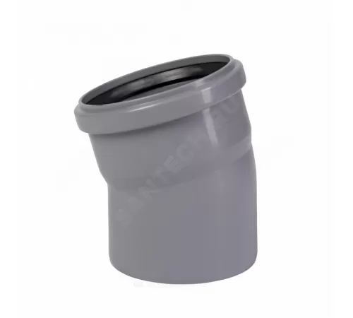 Отвод PP-H серый HT HTB Дн 125х15гр б/нап в/к Ostendorf 116100