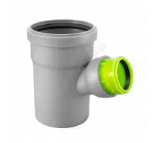 Тройник PP-H регулируемый серый Дн 50х50х45-88гр б/нап в/к VALFEX 23050050