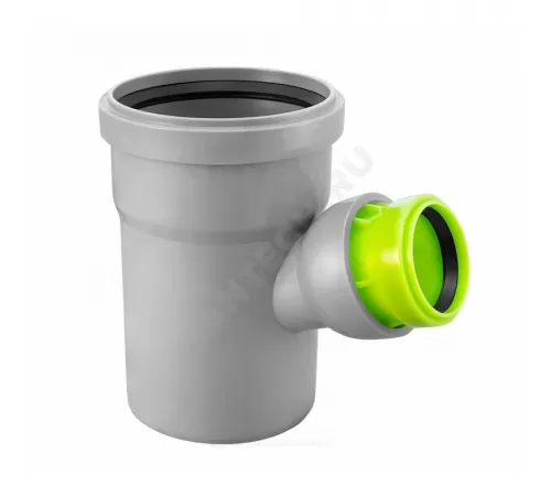 Тройник PP-H регулируемый серый Дн 50х50х45-88гр б/нап в/к VALFEX 23050050