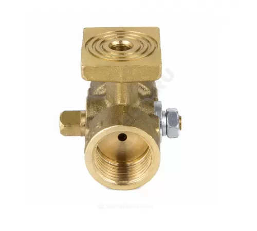 Кран для манометра 3-ходовой латунь 1061 (11б38бк/11б18бк) Ду 15 Ру16 ВР G1/2"-М20х1,5 без рукоятки с фланцем Aquasfera 1061-01