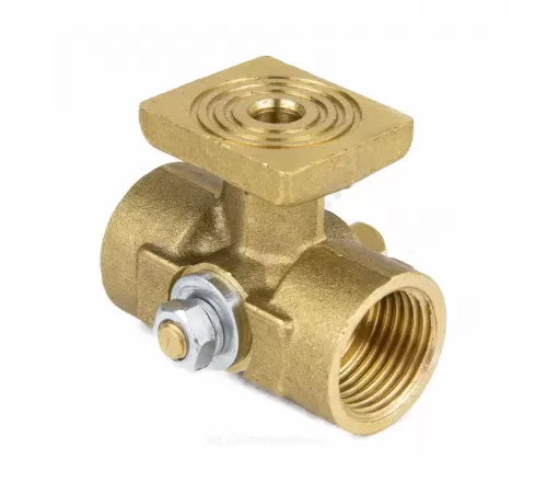 Кран для манометра 3-ходовой латунь 1061 (11б38бк/11б18бк) Ду 15 Ру16 ВР G1/2"-М20х1,5 без рукоятки с фланцем Aquasfera 1061-01
