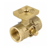 Кран для манометра 3-ходовой латунь 1061 (11б38бк/11б18бк) Ду 15 Ру16 ВР G1/2"-М20х1,5 без рукоятки с фланцем Aquasfera 1061-01