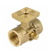 Кран для манометра 3-ходовой латунь 1061 (11б38бк/11б18бк) Ду 15 Ру16 ВР G1/2"-М20х1,5 без рукоятки с фланцем Aquasfera 1061-01