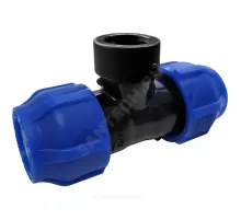 Тройник компрессионная ПЭ Дн 25х1"х25 ВР Ру16 VALFEX 1210012510025