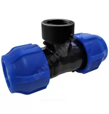 Тройник компрессионная ПЭ Дн 63х1 1/4"х63 ВР Ру16 VALFEX 1210016311463