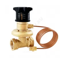 Клапан балансировочный автомат латунь Ду 15 G1/2" Ру16 Тмакс=120 оС ВР 5-30 кПа Kvs=1.16м3/ч без ниппелей Benarmo