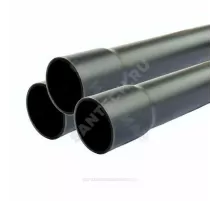 Труба НПВХ 125 SDR21 Дн 110х5,3 Ру12,5 L=3м серая напорная раструбная под клеевое соединение Aquaviva AQV311053R