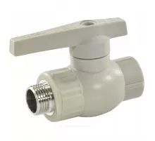 Кран шаровой PP-R серый Дн 32х1" НР VALFEX 10144232Г