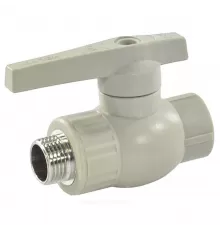 Кран шаровой PP-R серый Дн 20х1/2" НР VALFEX 10144220Г