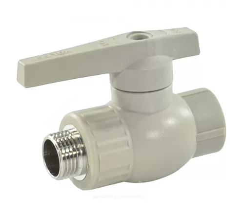 Кран шаровой PP-R серый Дн 32х1" НР VALFEX 10144232Г