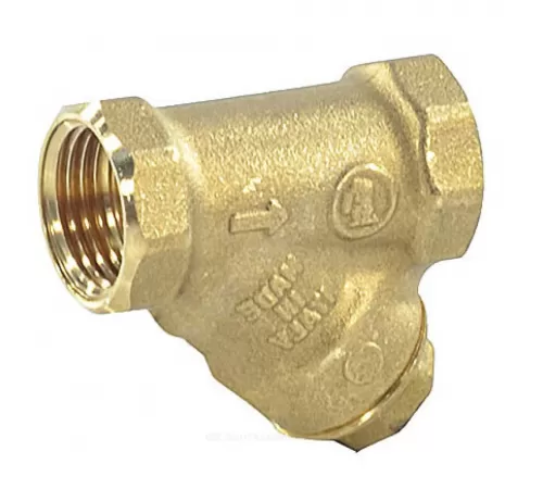 Фильтр сетчатый Y-образный латунь Ду 50 Ру30 2" ВР R74A с пробкой Giacomini R74AY108