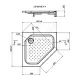 Поддон душевой акрил пятиугольный Nova Penta 900х900х150 с противоскользящим покрытием Мирсант УТ000065547