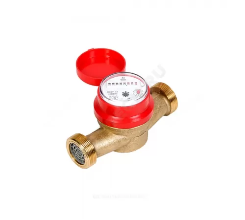 Счётчик г/в и х/в крыльчатый одноструйный Ду 25 Ру16 Qn=3,5 м3/ч 120С L=170мм резьба В/К ОСВУ исполнение "Нептун" Декаст 75-25-01