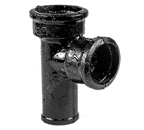 Тройник чугун канализационный Ду 100х100х90гр б/н ГОСТ 6942-98 прямой