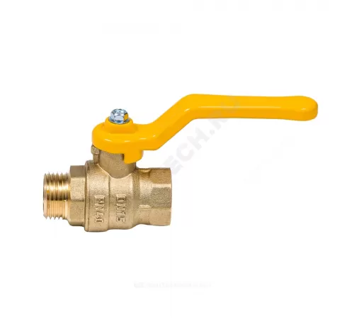 Кран шаровой латунь газ Эксперт Ду 32 Ру40 ВР/НР полнопроходной рычаг Dist 224Р