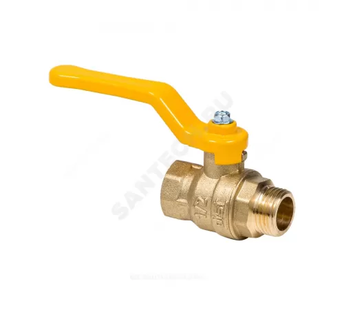 Кран шаровой латунь газ Эксперт Ду 32 Ру40 ВР/НР полнопроходной рычаг Dist 224Р