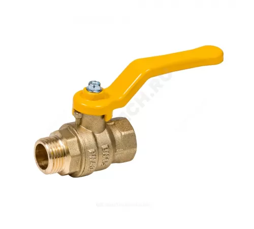 Кран шаровой латунь газ Эксперт Ду 32 Ру40 ВР/НР полнопроходной рычаг Dist 224Р
