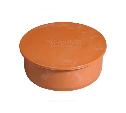 Заглушка НПВХ коричневая Дн 110 б/нап KGM Ostendorf 220620