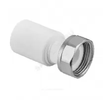 Штуцер PP-R комбинированный белый Дн 25х3/4" с накидной гайкой RTP (РосТурПласт) 28192