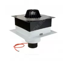 Воронка кровельная HL63.1P с вертикальным выпуском PP Дн 110 с листвоуловителем, электрообогревом, теплоизоляцией HL HL63.1P/1